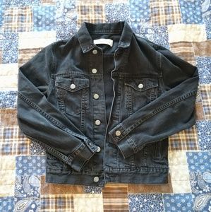 Reformation distressed blac jean jacket never worn